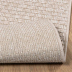vidaXL Bereichsteppiche Quadratisch FARO Creme 120 x 120 cm Polyester