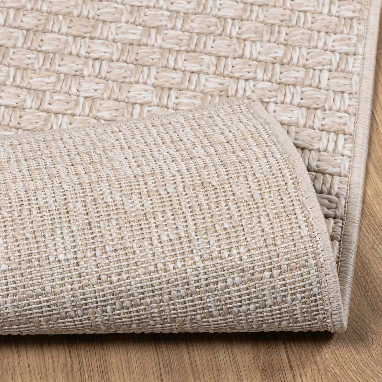vidaXL Bereichsteppiche Quadratisch FARO Creme 120 x 120 cm Polyester