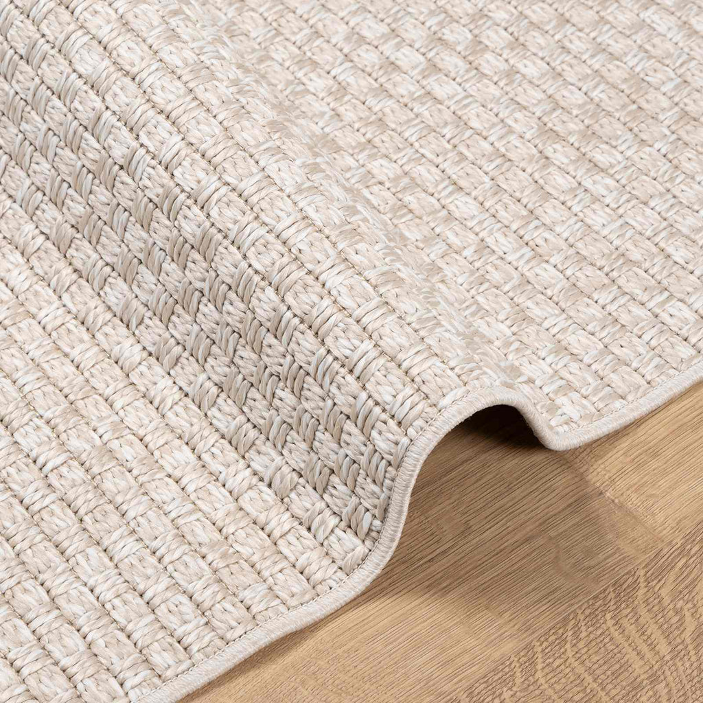 vidaXL Bereichsteppiche Quadratisch FARO Creme 120 x 120 cm Polyester