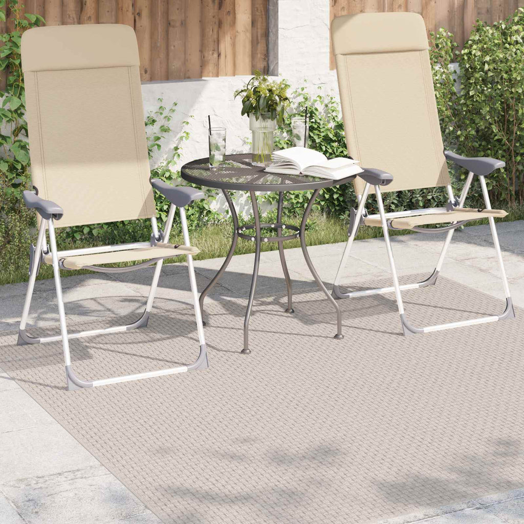 vidaXL Bereichsteppiche Quadratisch FARO Creme 120 x 120 cm Polyester