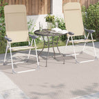vidaXL Bereichsteppiche Quadratisch FARO Creme 120 x 120 cm Polyester