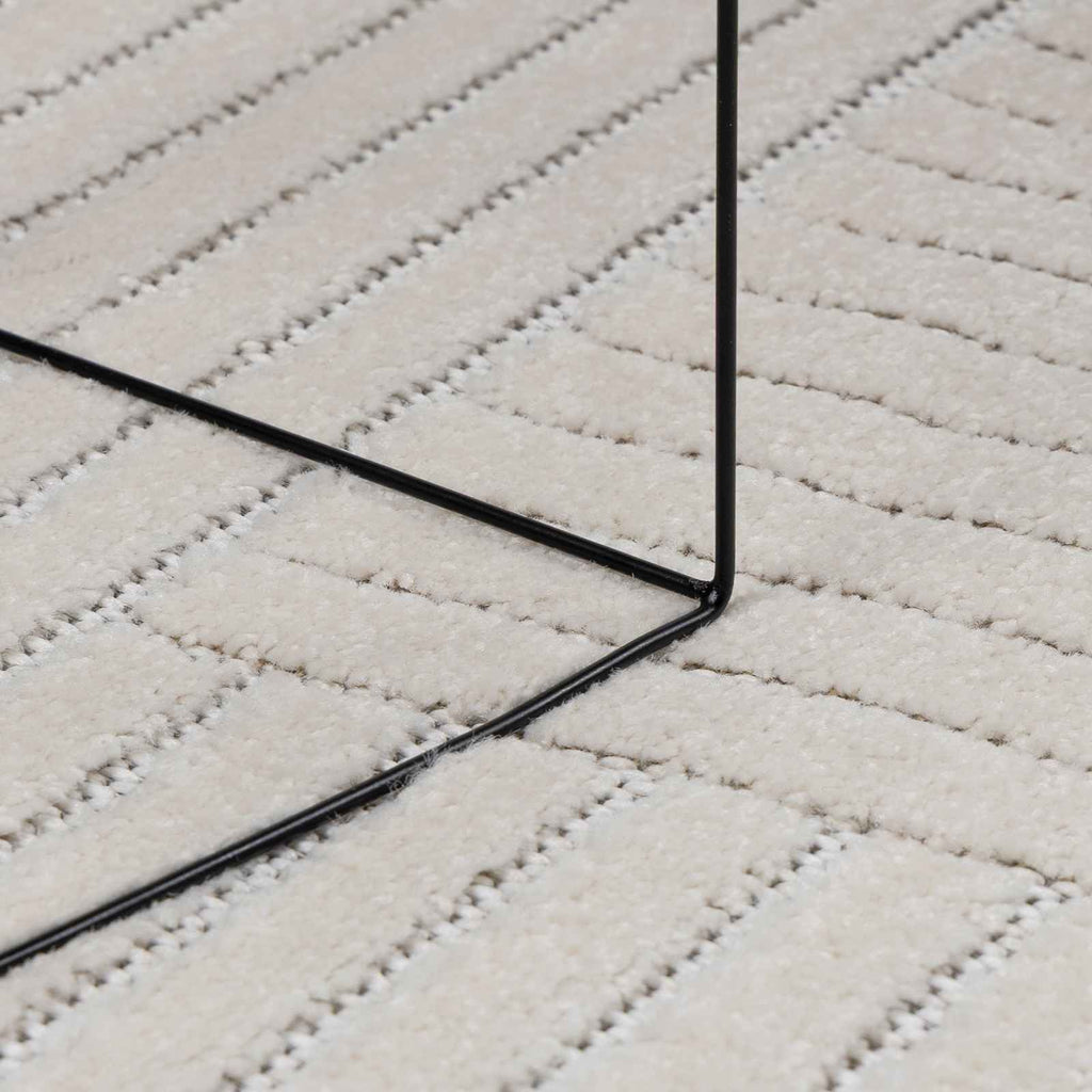 vidaXL Bereichsteppiche PALMERAS Creme 150 x 80 cm Polyester