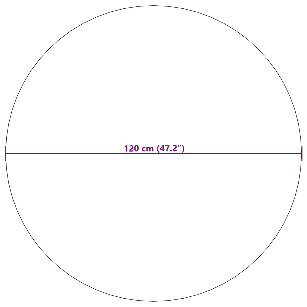vidaXL Bereichsteppiche Rund PALMERAS Creme Ø 120 CM Polyester