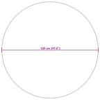 vidaXL Bereichsteppiche Rund PALMERAS Creme Ø 120 CM Polyester