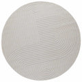 vidaXL Bereichsteppiche Rund PALMERAS Creme Ø 120 CM Polyester