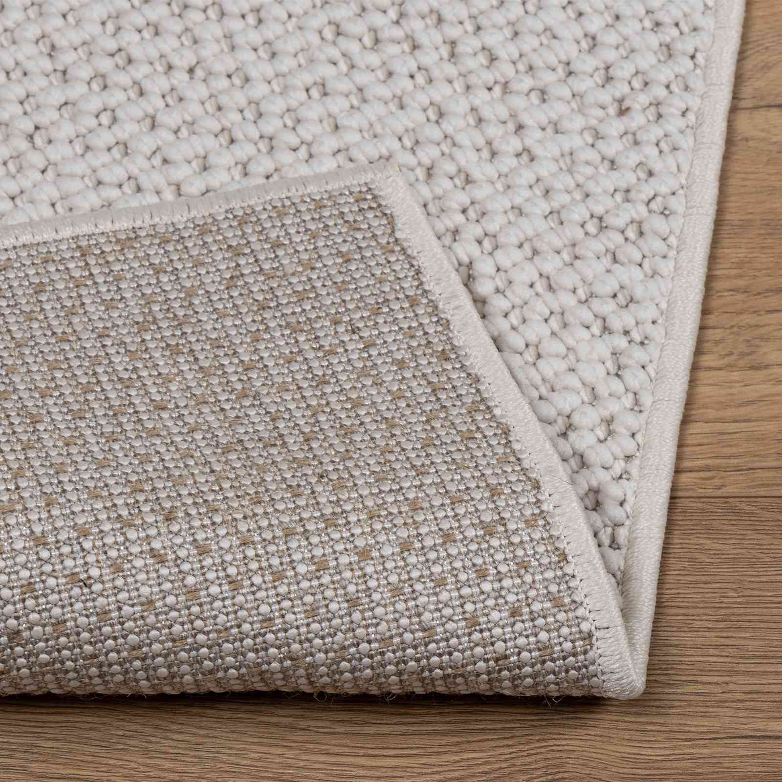 vidaXL Bereichsteppiche Rechtwinklig LUGO Creme 150 x 80 cm Polyester