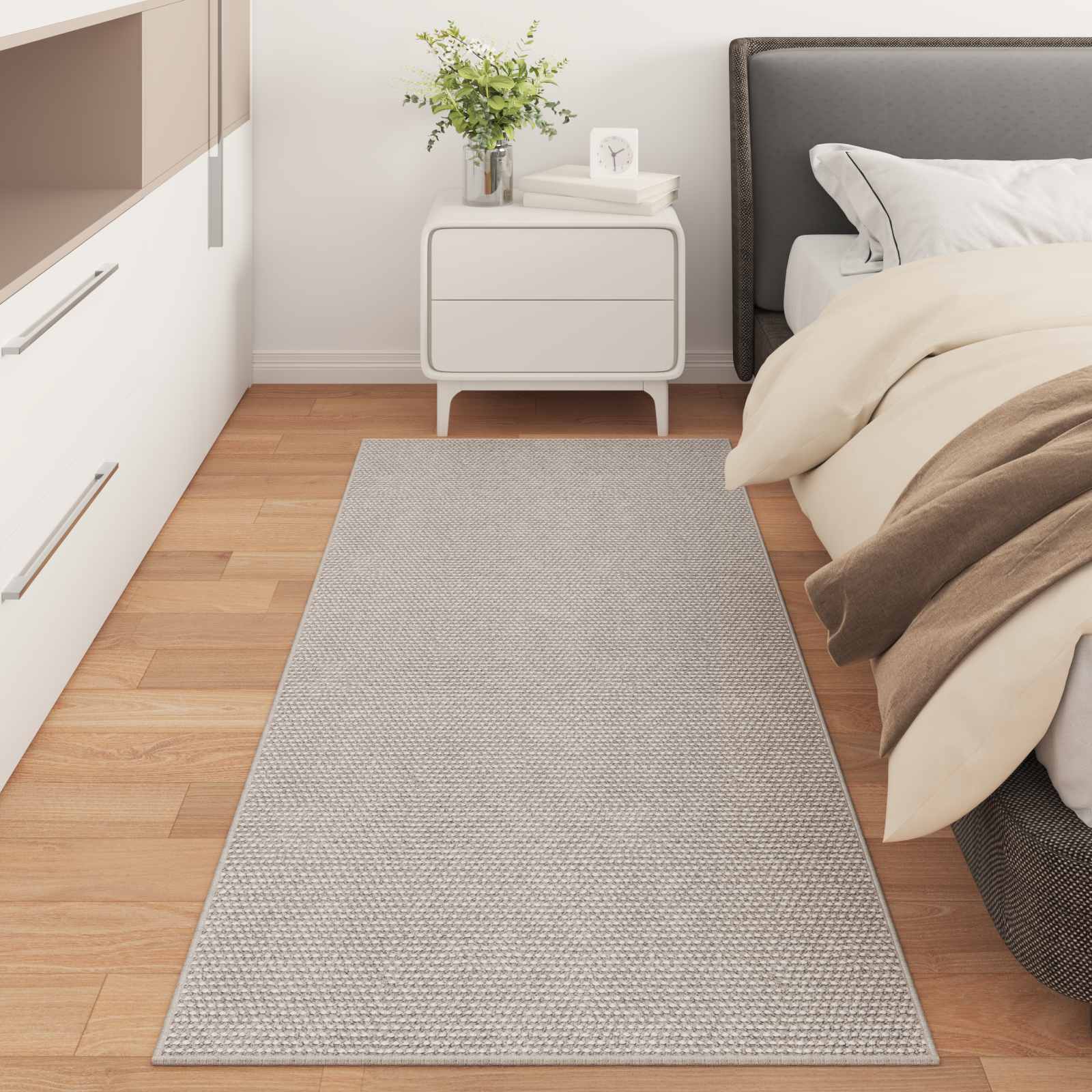 vidaXL Bereichsteppiche Rechtwinklig LUGO Creme 150 x 80 cm Polyester