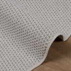 vidaXL Bereichsteppiche Rund LUGO Creme Ø 120 CM Polyester