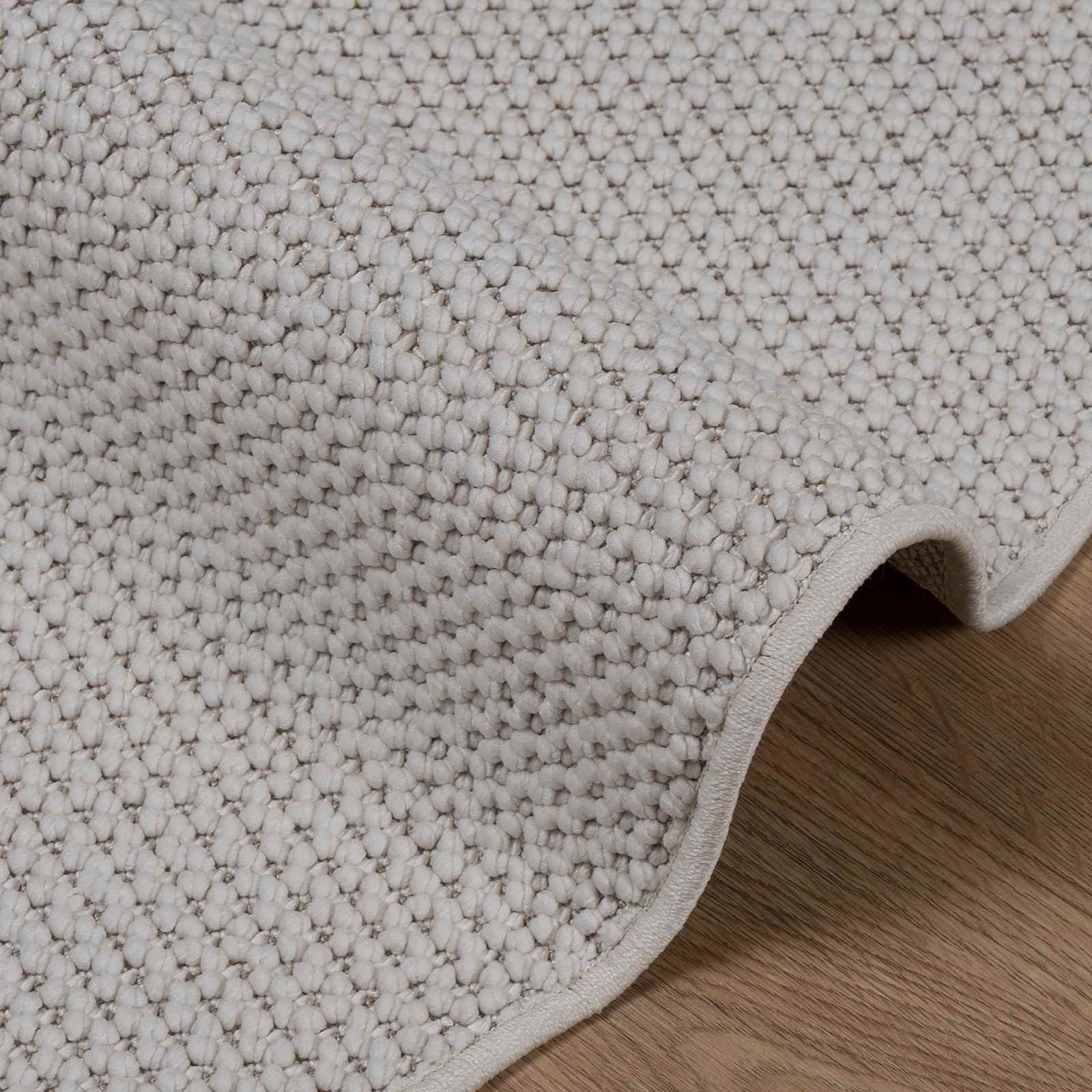 vidaXL Bereichsteppiche Rund LUGO Creme Ø 120 CM Polyester