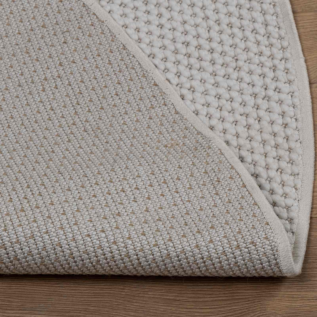 vidaXL Bereichsteppiche Rund LUGO Creme Ø 120 CM Polyester