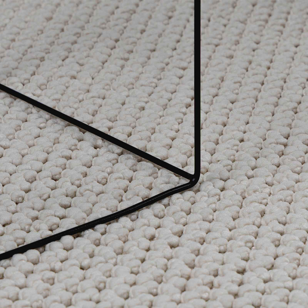 vidaXL Bereichsteppiche Rund LUGO Creme Ø 120 CM Polyester