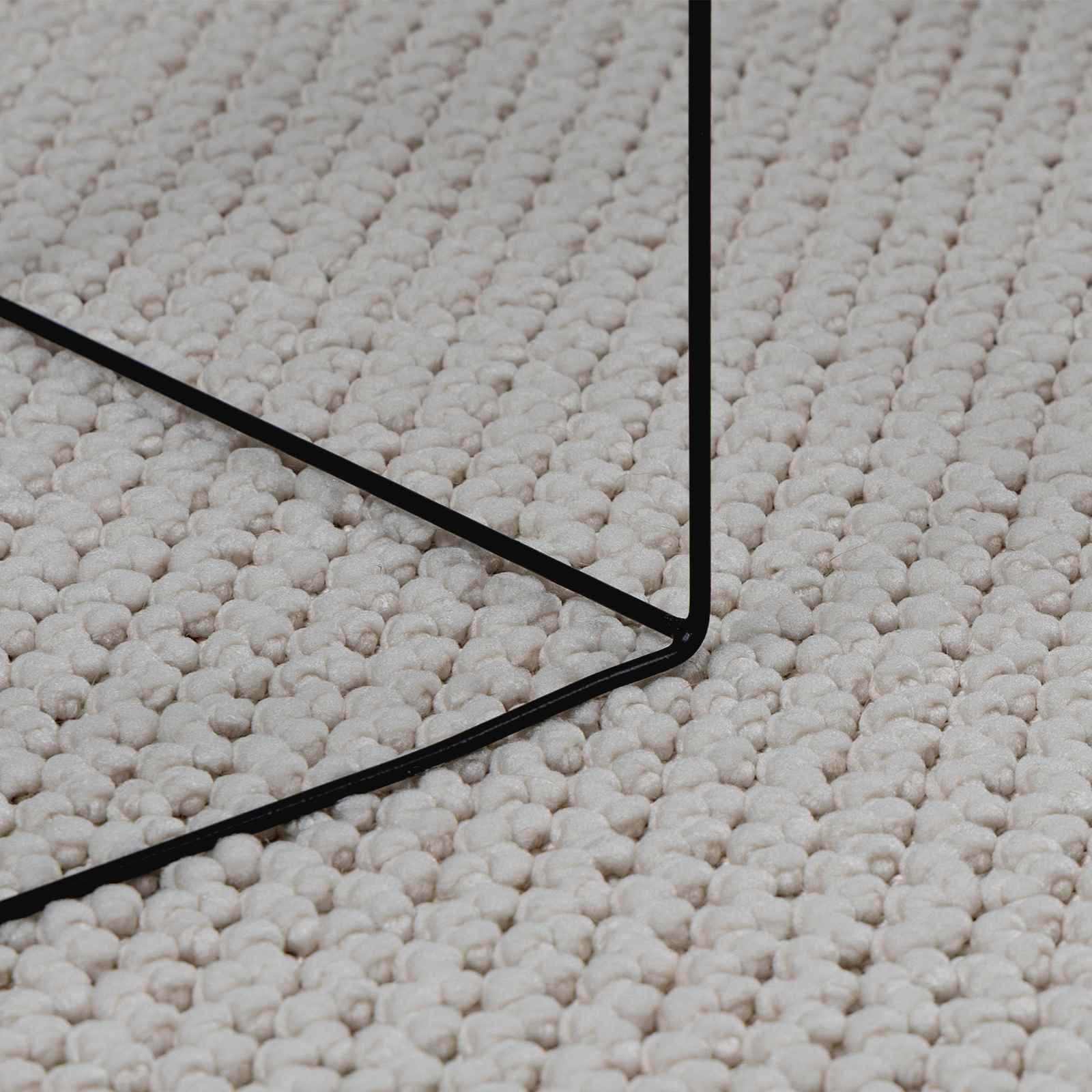 vidaXL Bereichsteppiche Rund LUGO Creme Ø 120 CM Polyester