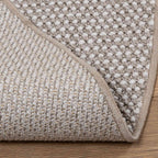 vidaXL Bereichsteppiche Rund LUGO Creme und Taupe Ø 120 CM Polyester