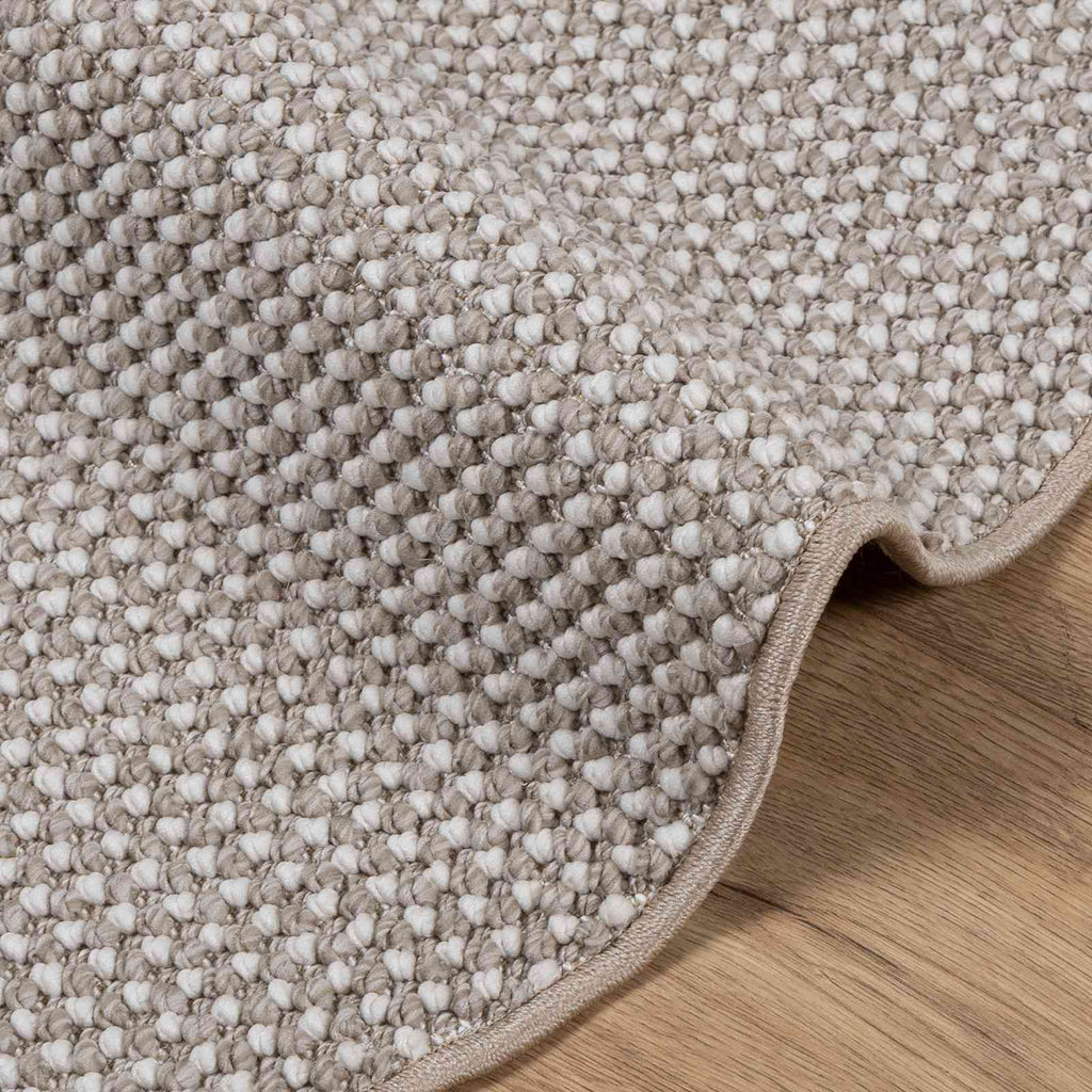 vidaXL Bereichsteppiche Rund LUGO Creme und Taupe Ø 120 CM Polyester