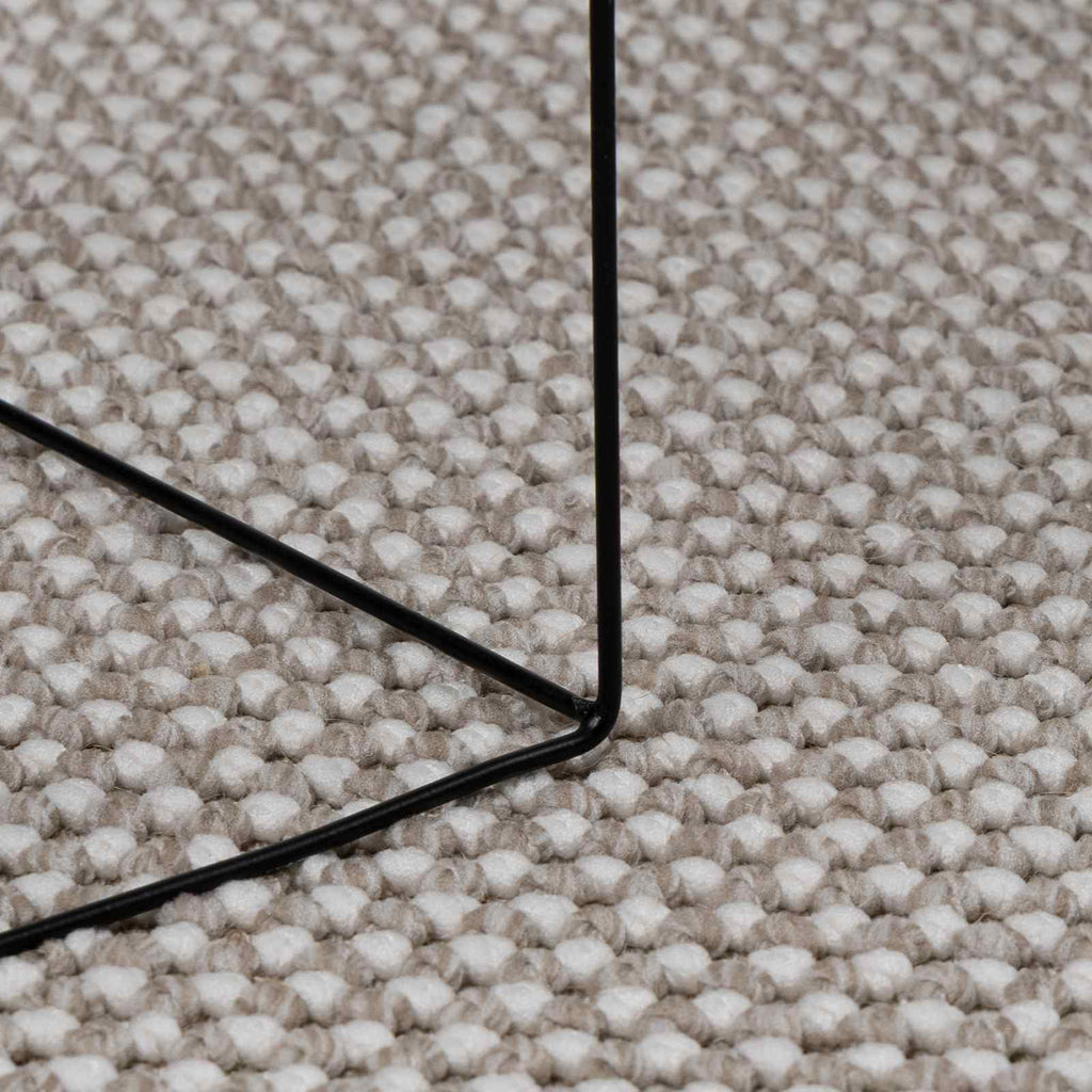vidaXL Bereichsteppiche Rund LUGO Creme und Taupe Ø 120 CM Polyester