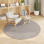 vidaXL Bereichsteppiche Rund LUGO Creme und Taupe Ø 120 CM Polyester