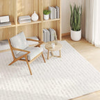 vidaXL Bereichsteppiche Quadratisch SIROLO Creme 120 x 120 cm