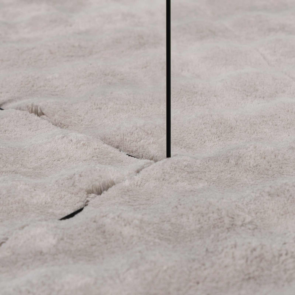 vidaXL Bereichsteppiche Quadratisch SIROLO Sand 120 x 120 cm Polyester