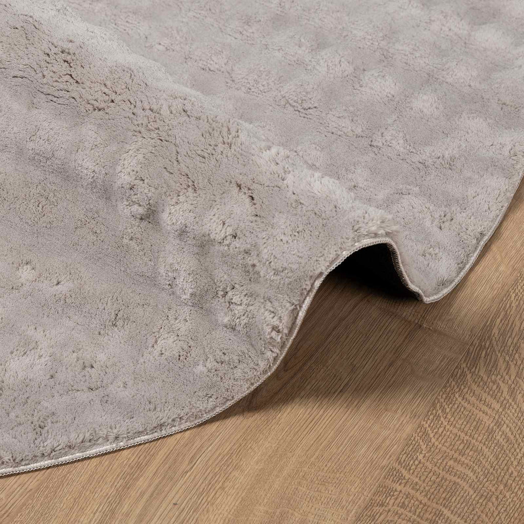 vidaXL Bereichsteppiche Rund SIROLO Sand Ø 120 CM Polyester