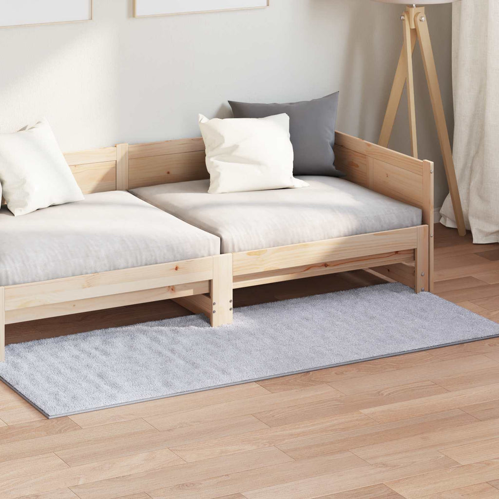 vidaXL Bereichsteppiche Rechtwinklig SIROLO Grau 150 x 80 cm Polyester