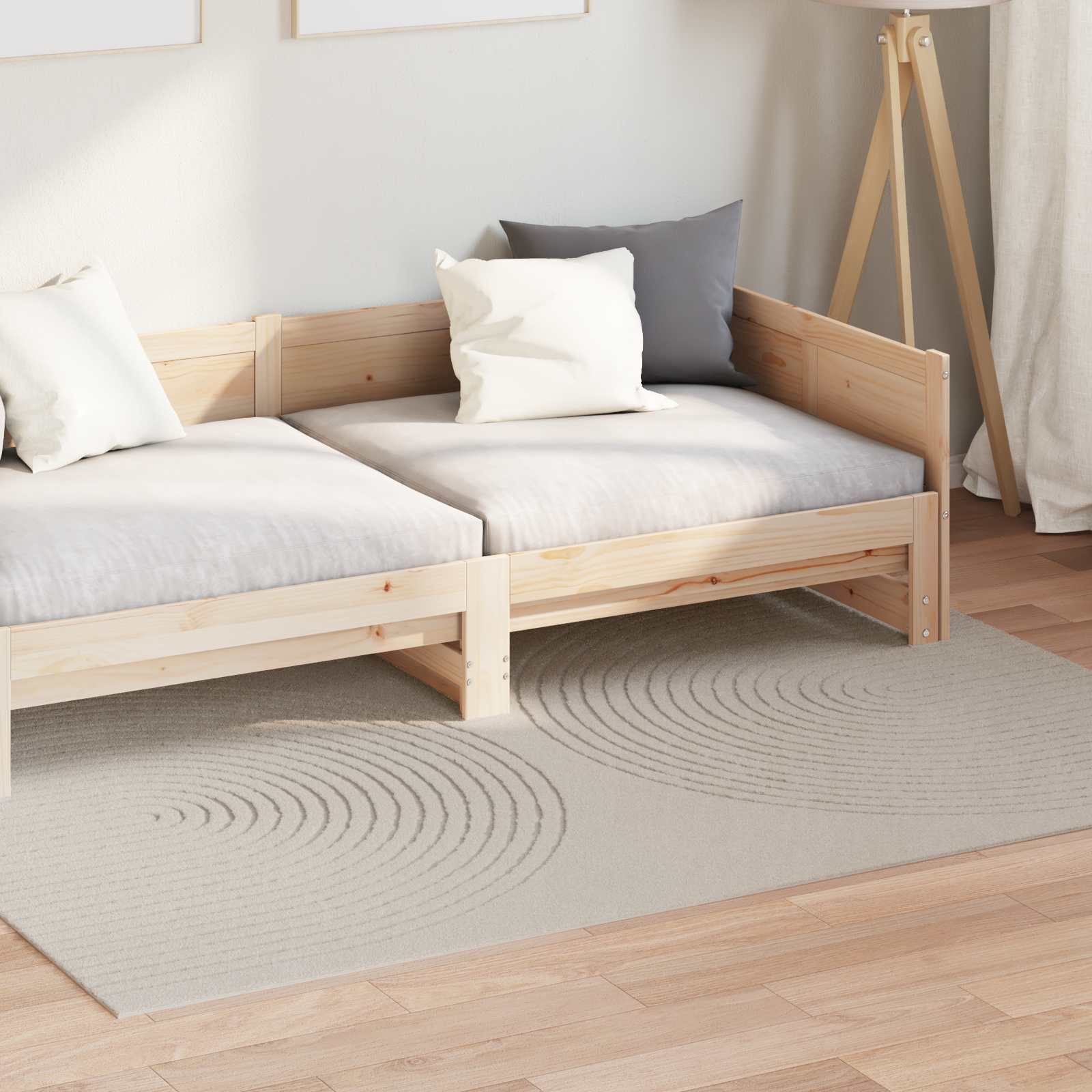 vidaXL Bereichsteppiche GALATI Creme 170 x 120 cm Polyester
