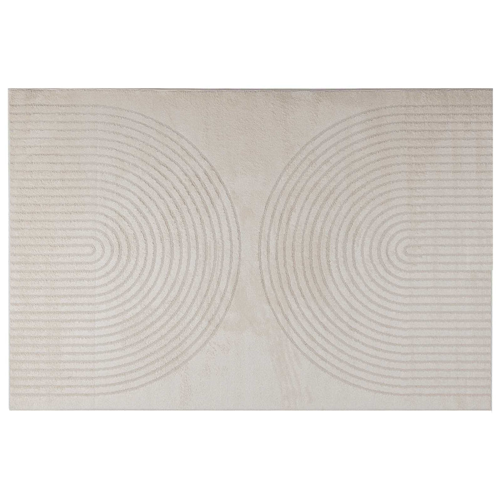 vidaXL Bereichsteppiche GALATI Creme 170 x 120 cm Polyester