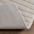 vidaXL Bereichsteppiche Quadratisch GALATI Creme 120 x 120 cm