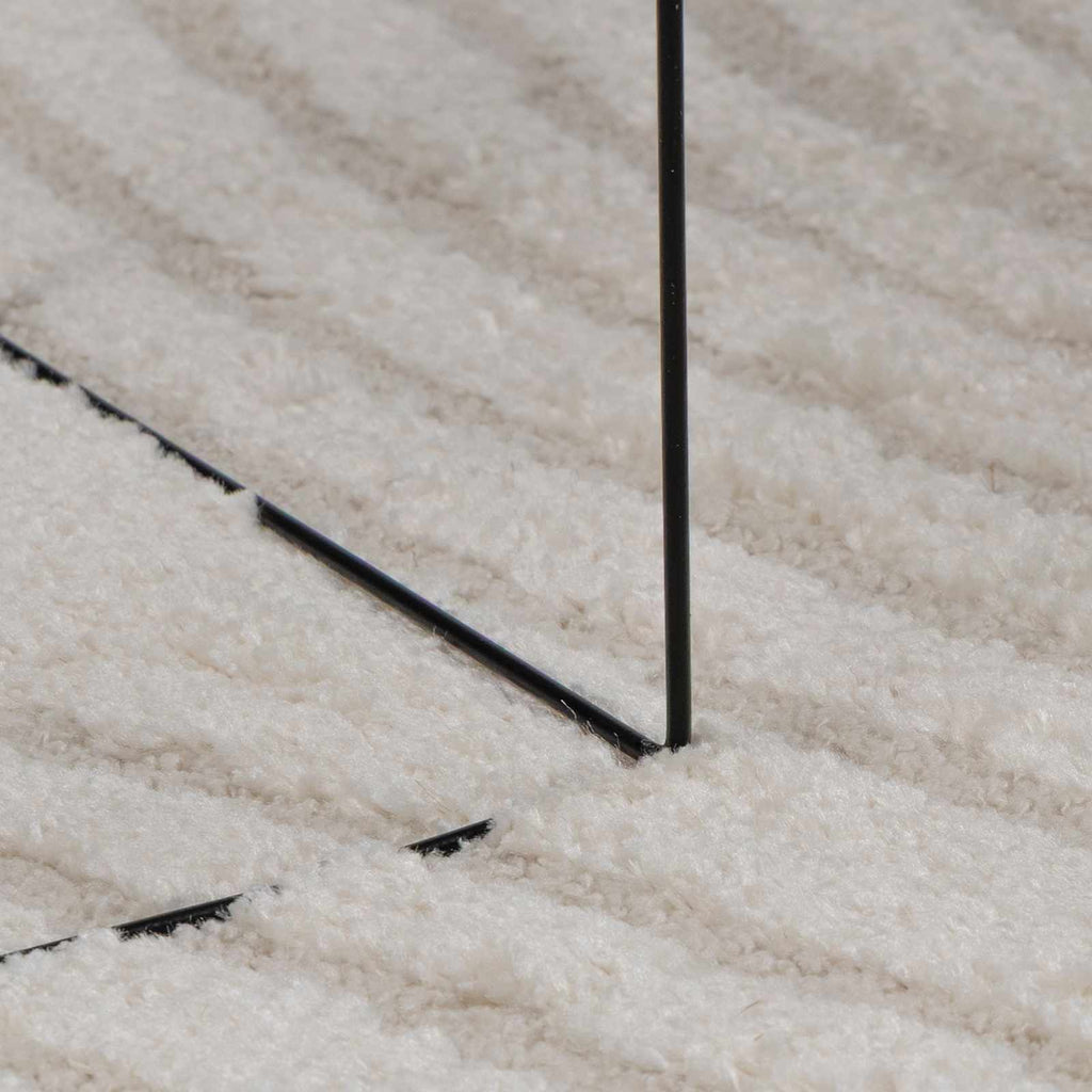 vidaXL Bereichsteppiche Quadratisch GALATI Creme 120 x 120 cm