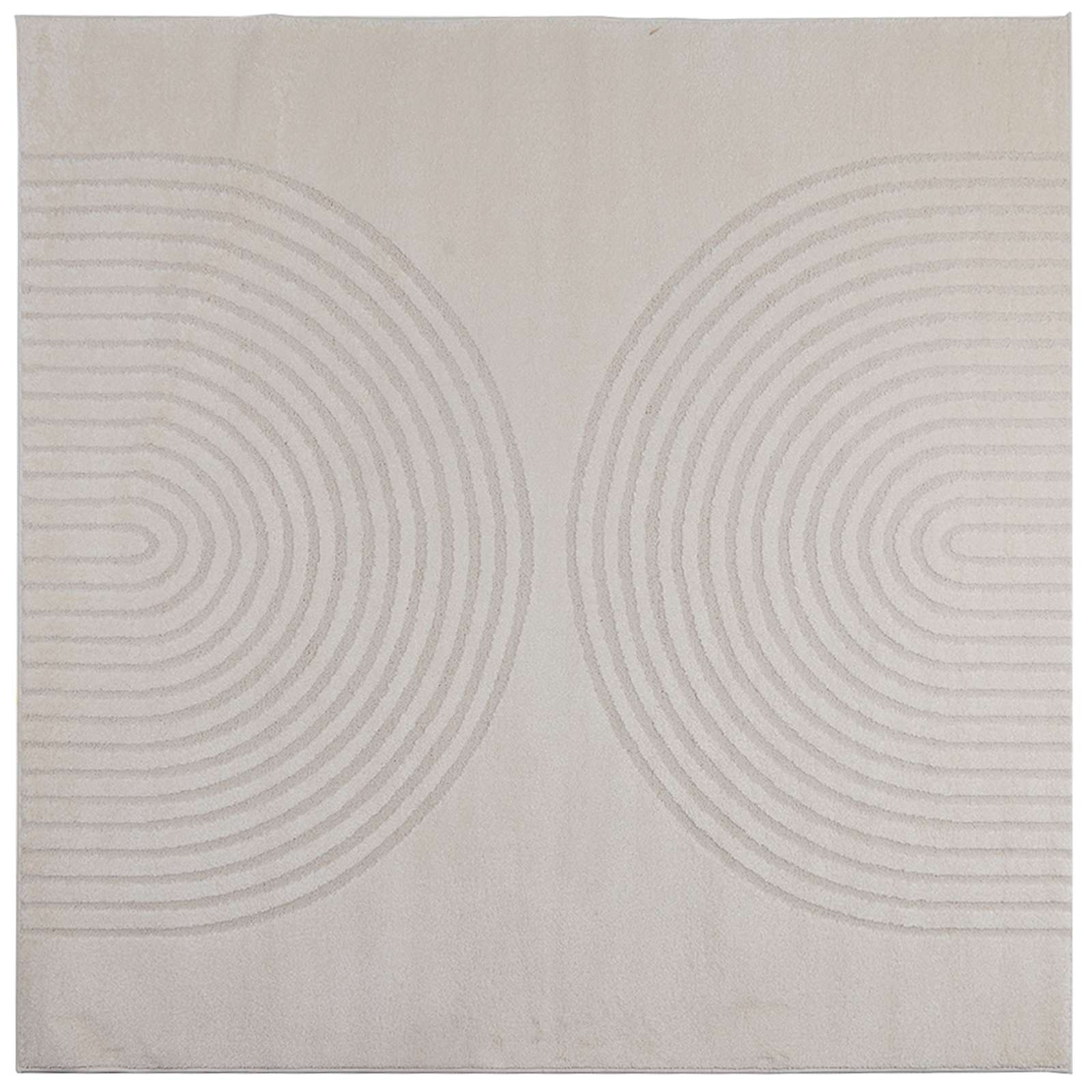 vidaXL Bereichsteppiche Quadratisch GALATI Creme 120 x 120 cm