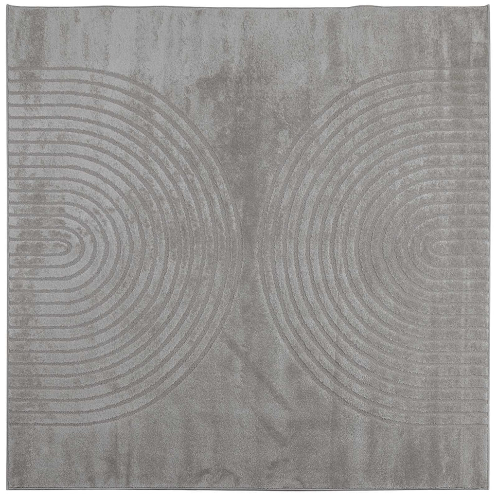 vidaXL Bereichsteppiche Quadratisch GALATI Grau 120 x 120 cm Polyester
