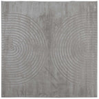 vidaXL Bereichsteppiche Quadratisch GALATI Grau 120 x 120 cm Polyester