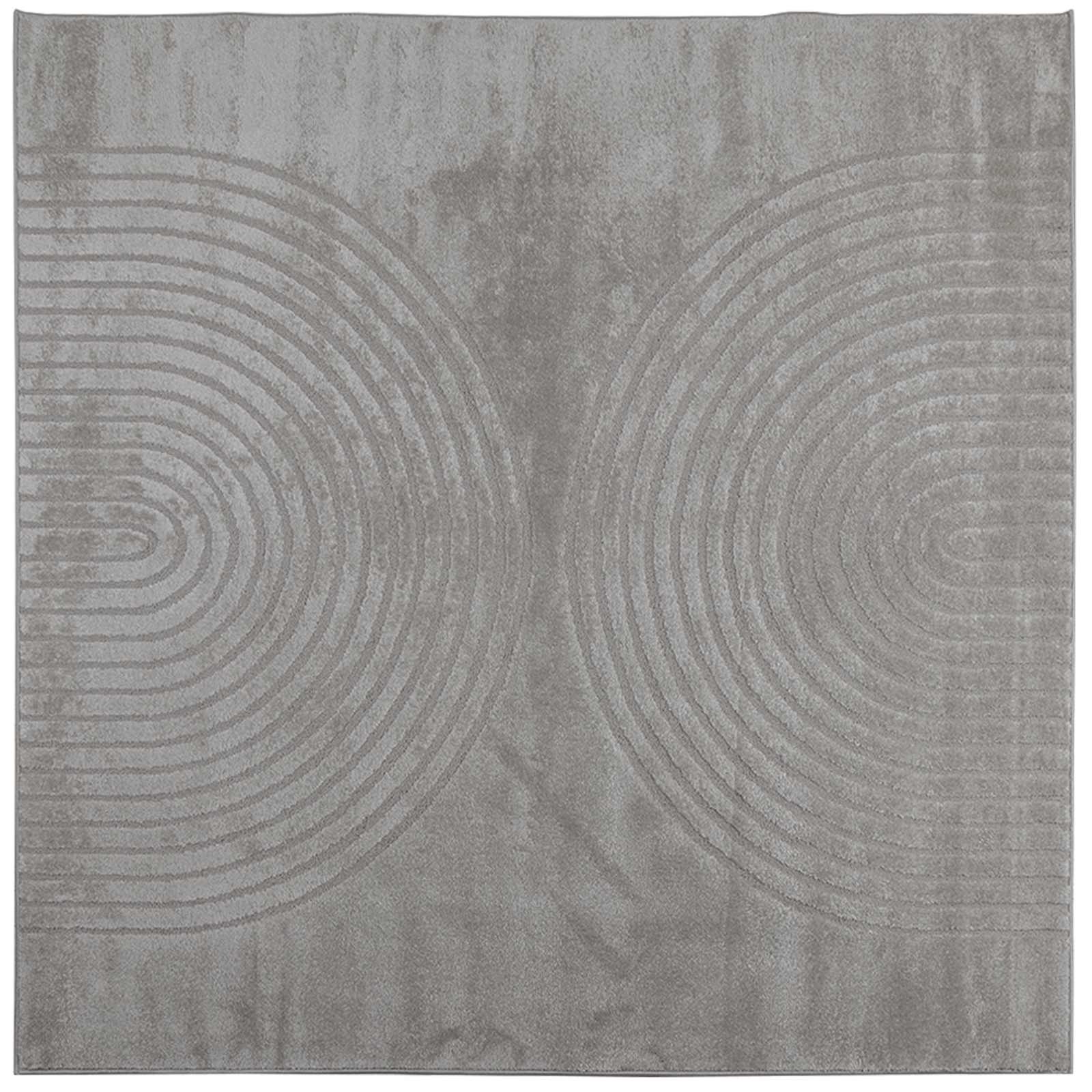 vidaXL Bereichsteppiche Quadratisch GALATI Grau 120 x 120 cm Polyester