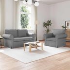 vidaXL Sofa Set 2 pcs Hellgrau 155 x 82 x 80 cm Stoff