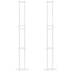 vidaXL Messestände 2 pcs Weiß 30 x 23,5 x 210 cm Stahl