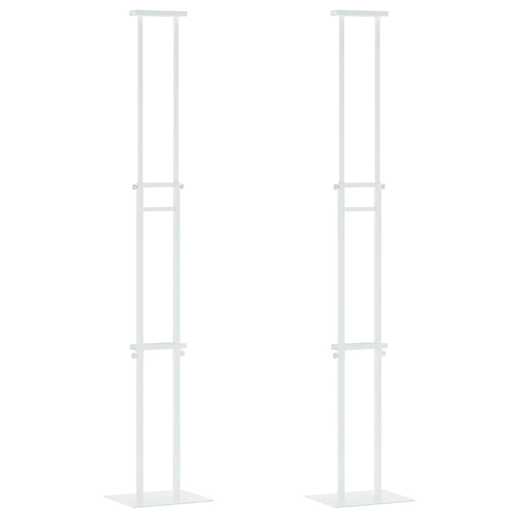 vidaXL Messestände 2 pcs Weiß 30 x 23,5 x 210 cm Stahl
