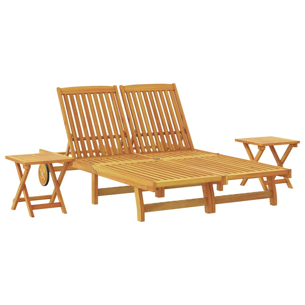 vidaXL Sonnenliege Braun Massivholz Akazie