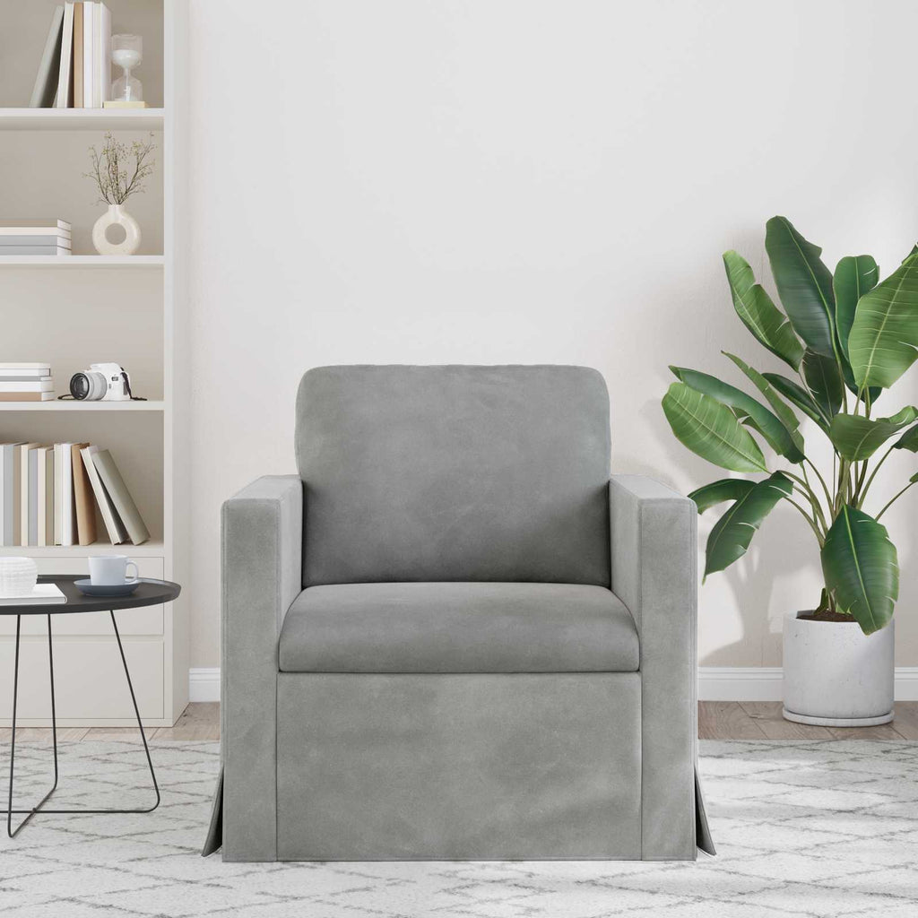 vidaXL Sofa Hellgrau 78 x 78 x 80 cm Samt