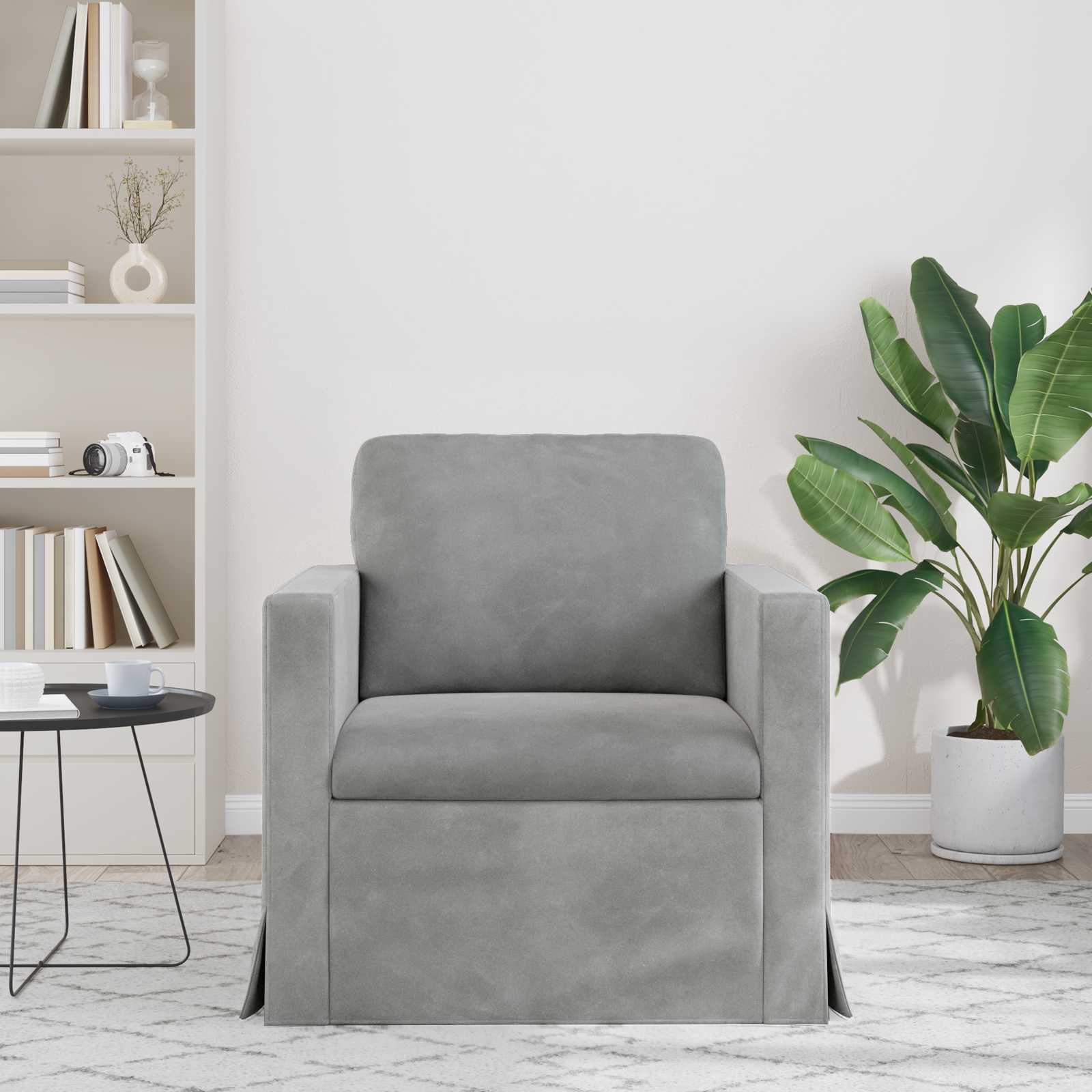 vidaXL Sofa Hellgrau 78 x 78 x 80 cm Samt