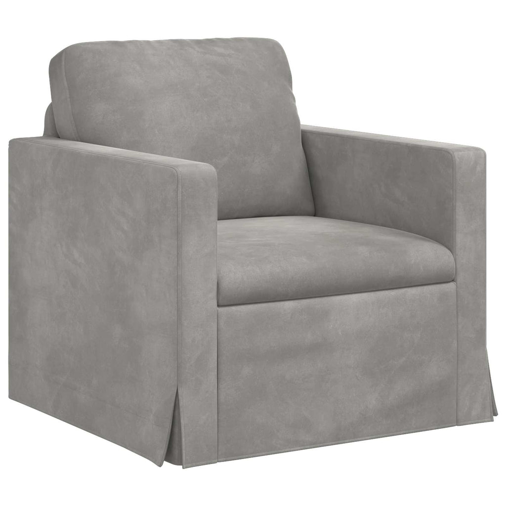 vidaXL Sofa Hellgrau 78 x 78 x 80 cm Samt
