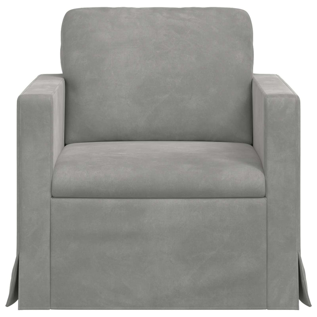 vidaXL Sofa Hellgrau 78 x 78 x 80 cm Samt