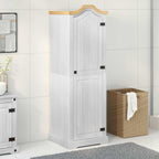vidaXL Kleiderschränke Weiß 55 x 52 x 170 cm Massives Kiefernholz