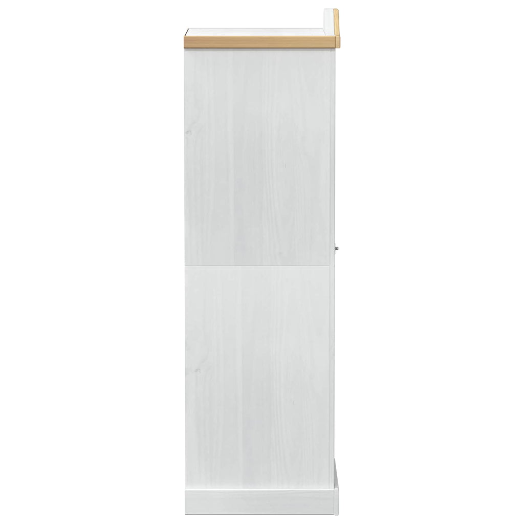 vidaXL Kleiderschränke Weiß 55 x 52 x 170 cm Massives Kiefernholz