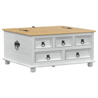vidaXL Aufbewahrungsbox Weiß 90 x 78 x 45 cm Massives Kiefernholz