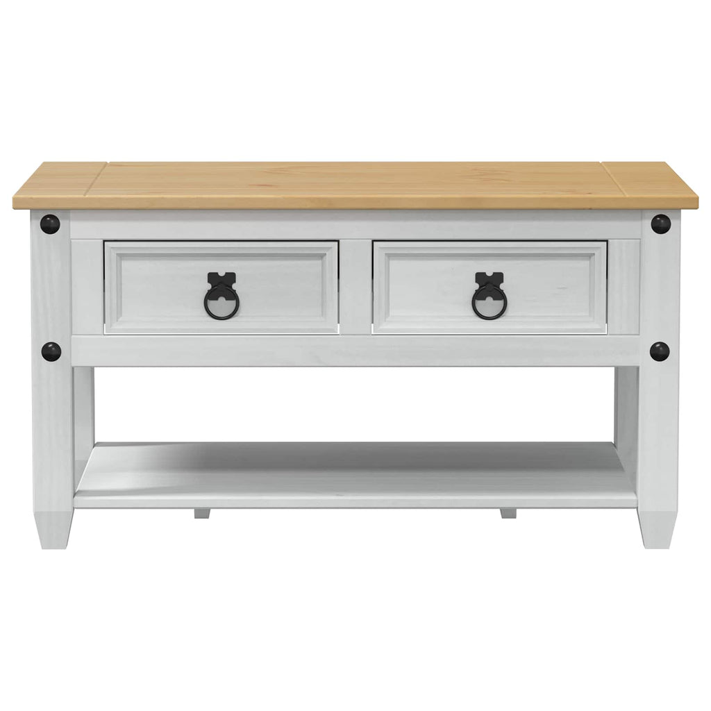 vidaXL Couchtisch Weiß 85 x 50 x 45 cm Massives Kiefernholz