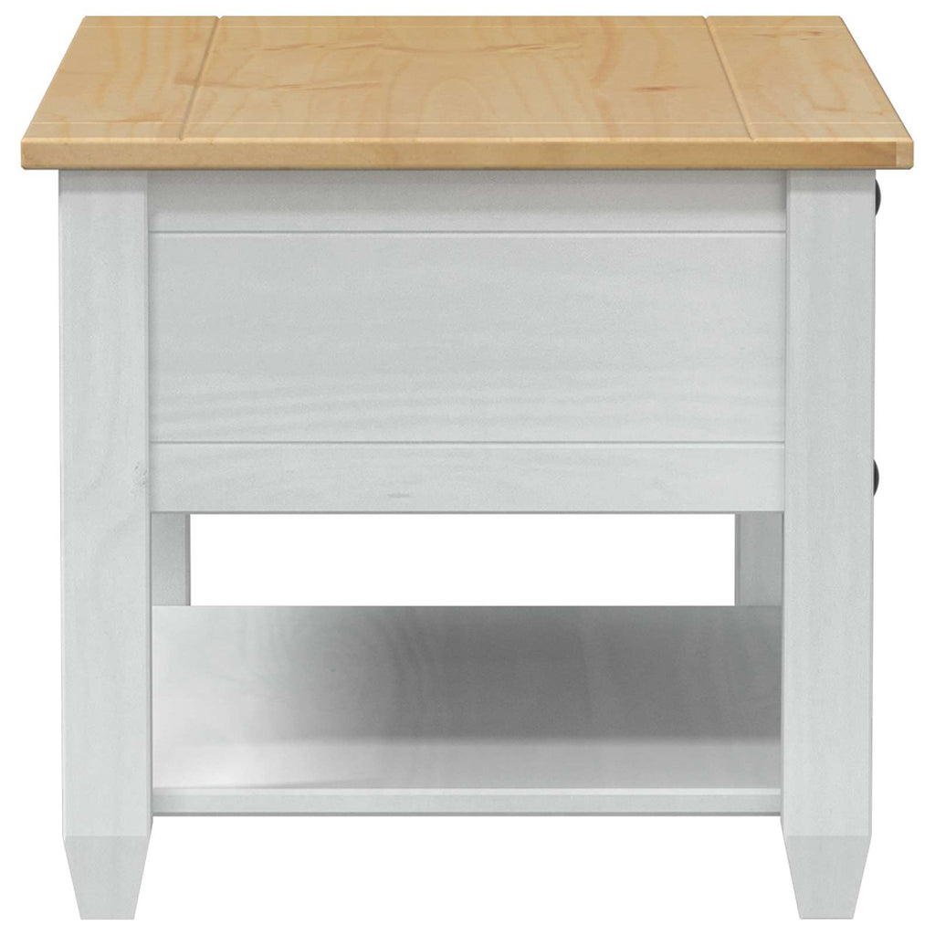 vidaXL Couchtisch Weiß 85 x 50 x 45 cm Massives Kiefernholz