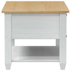 vidaXL Couchtisch Weiß 85 x 50 x 45 cm Massives Kiefernholz