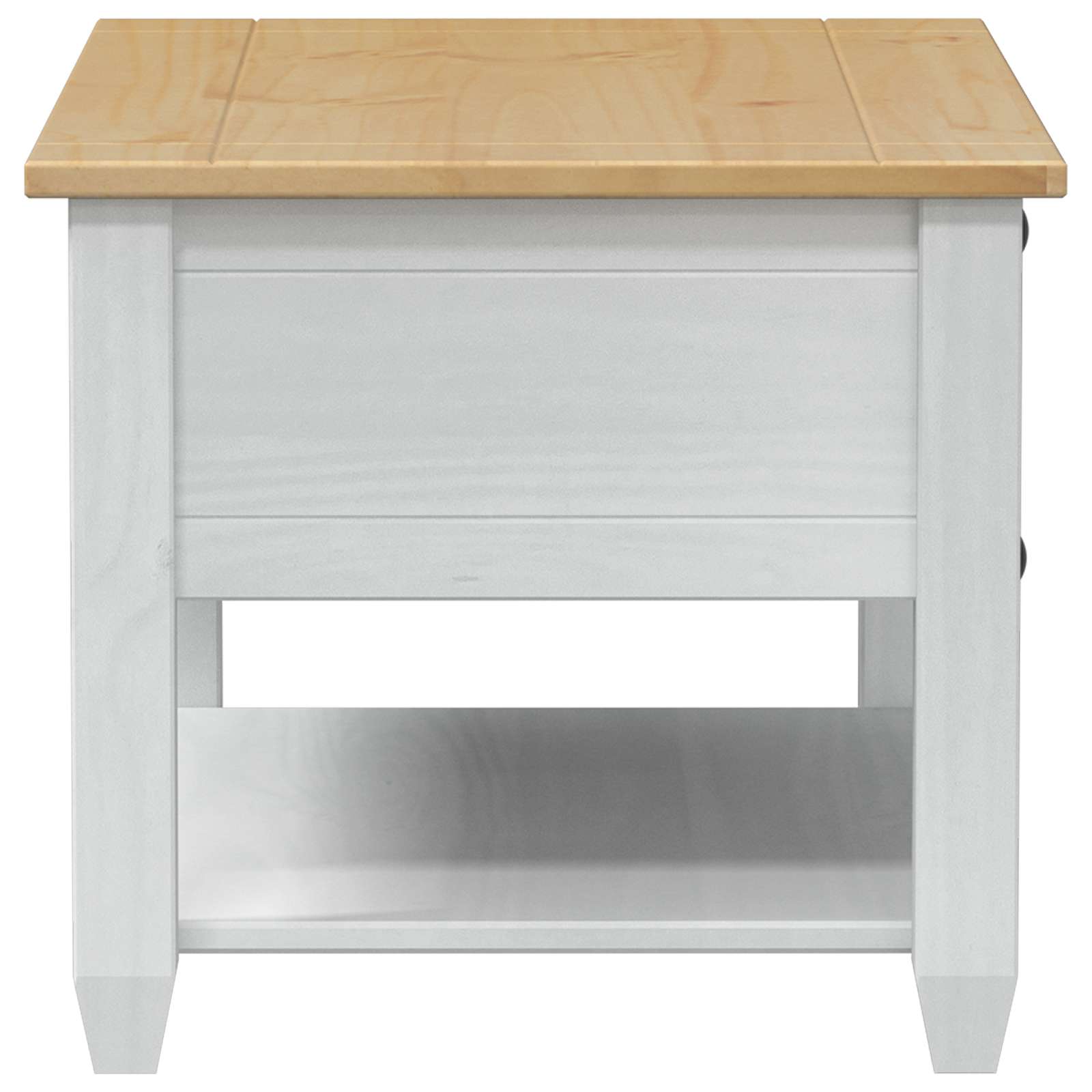 vidaXL Couchtisch Weiß 85 x 50 x 45 cm Massives Kiefernholz