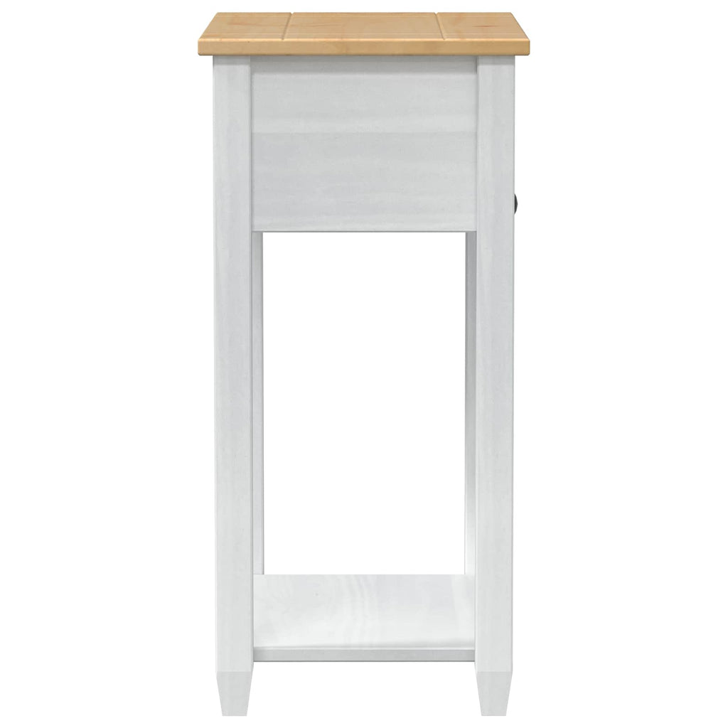 vidaXL Konsolentisch Weiß 55 x 35 x 73 cm Massives Kiefernholz