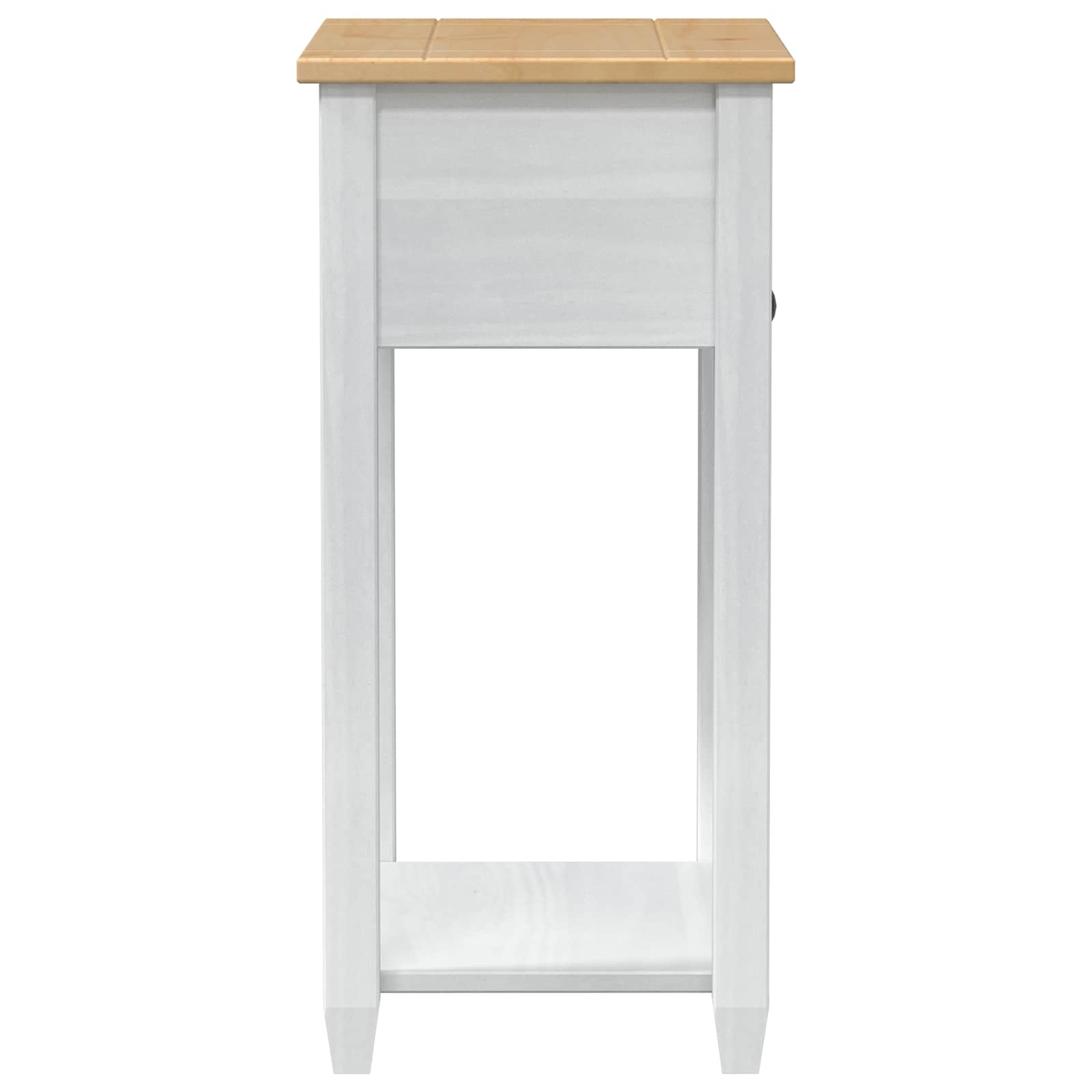 vidaXL Konsolentisch Weiß 55 x 35 x 73 cm Massives Kiefernholz
