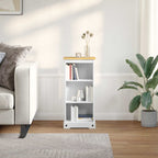 vidaXL Bücherregal Weiß 46 x 29 x 100 cm Massives Kiefernholz